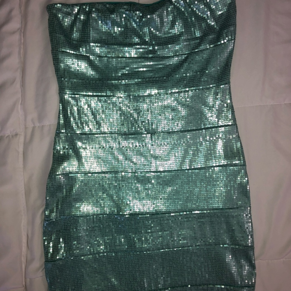 Mint sequins dress